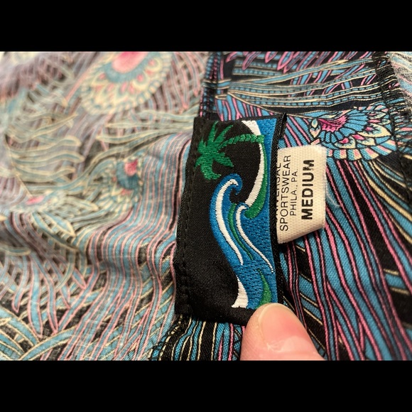 VTG Universal Sportswear peacock pattern crop szM - Picture 5 of 6